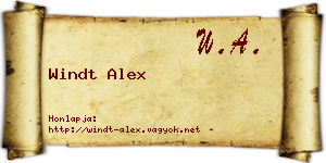 Windt Alex névjegykártya