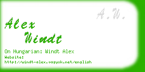 alex windt business card